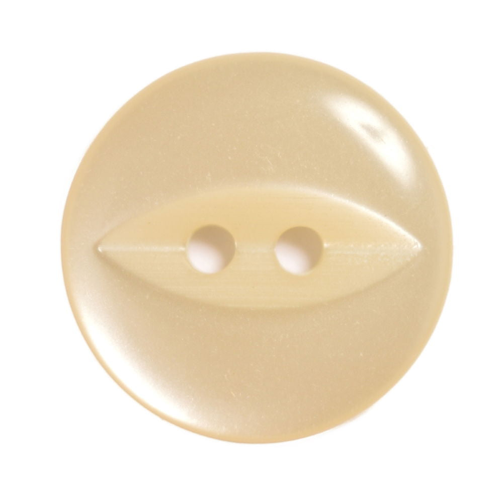 CP16-22-8 - BUTTONS FISHEYE SIZE 22  COL 8 CREAM