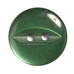 CP16-26-35 - BUTTONS FISHEYE SIZE 26  COL 35 BOTTLE GREEN