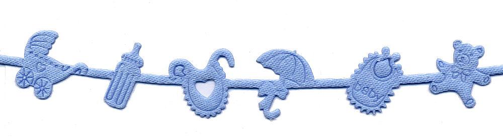CSB704B - CONTINUOUS BABY MOTIF BLUE