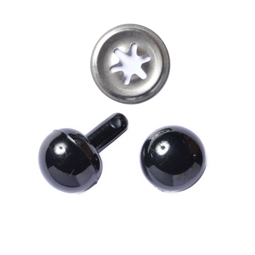 D160BK - BLACK BALL NOSE 15mm (METAL WASHER)