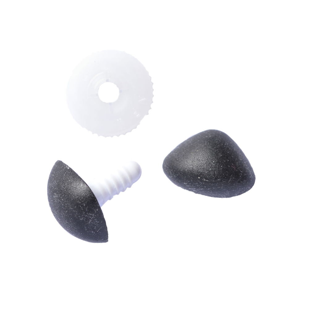 D460BK - 18 mm TRIANGLE NOSE SOFT BLACK PLASTIC WASHERS