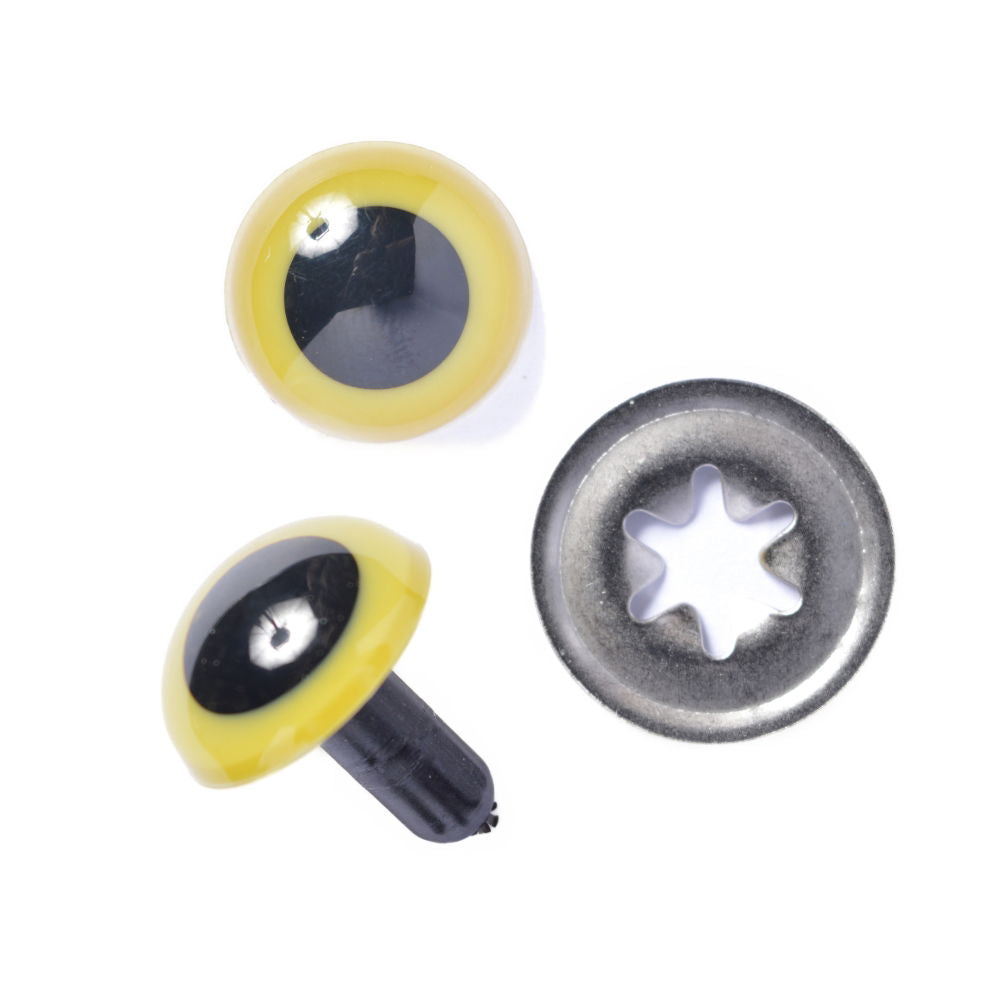 D474G - TEDDY EYE 7.5mm GREEN (METAL WASHER)