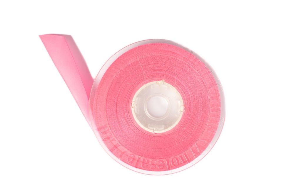 DS10-156 - DOUBLE SATIN RIBBON 10mm 156 HOT PINK