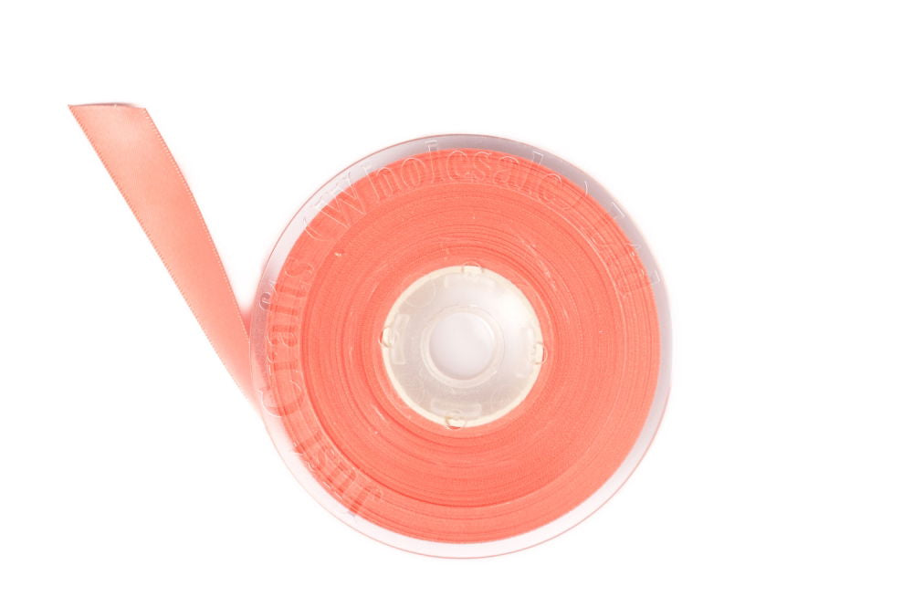 DS10-238 - DOUBLE SATIN RIBBON 10mm 238 LIGHT CORAL