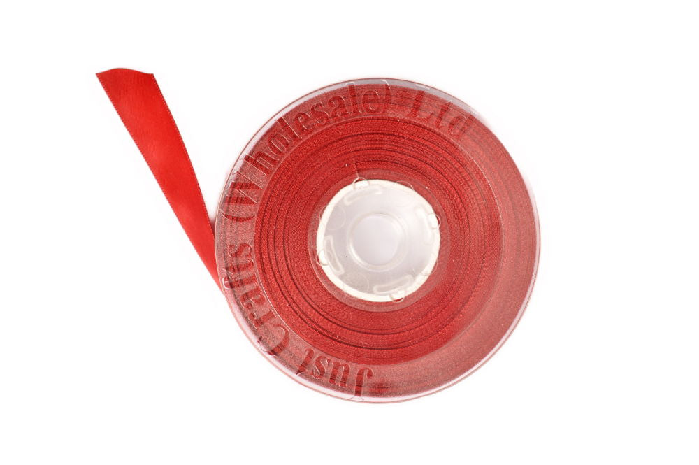DS10-260 - DOUBLE SATIN RIBBON 10mm SCARLET