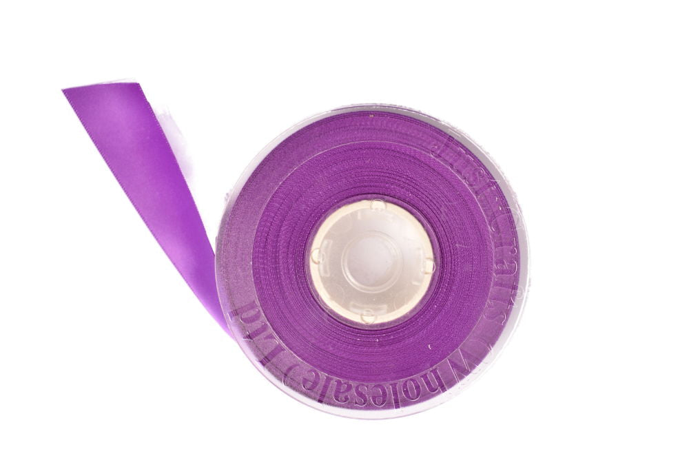 DS10-465 - DOUBLE SATIN RIBBON 10mm 465 PURPLE