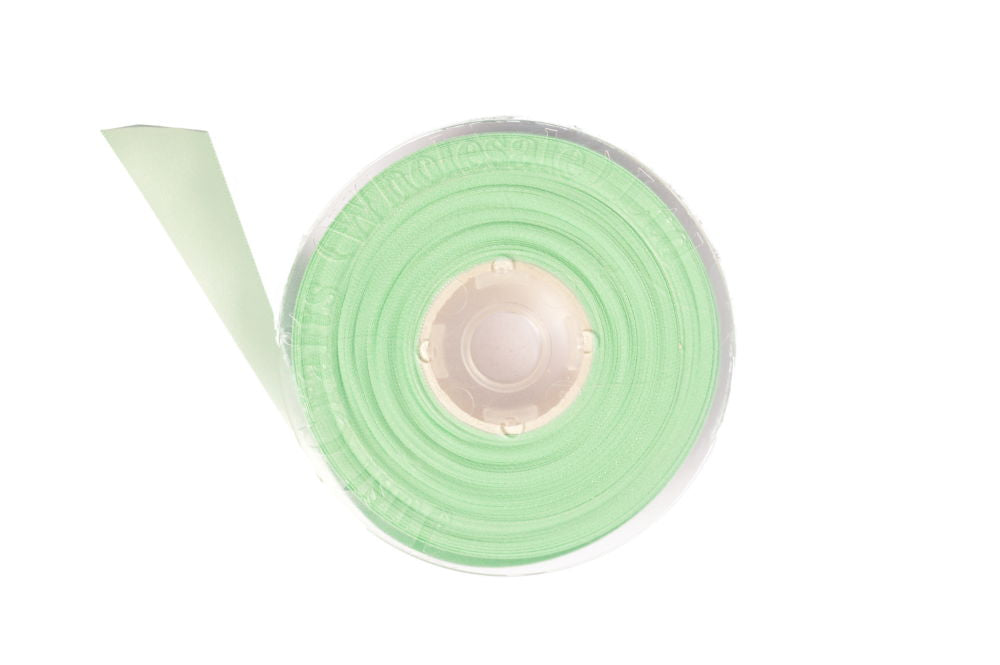 DS10-513 - DOUBLE SATIN RIBBON 10mm 513 PASTEL GREEN