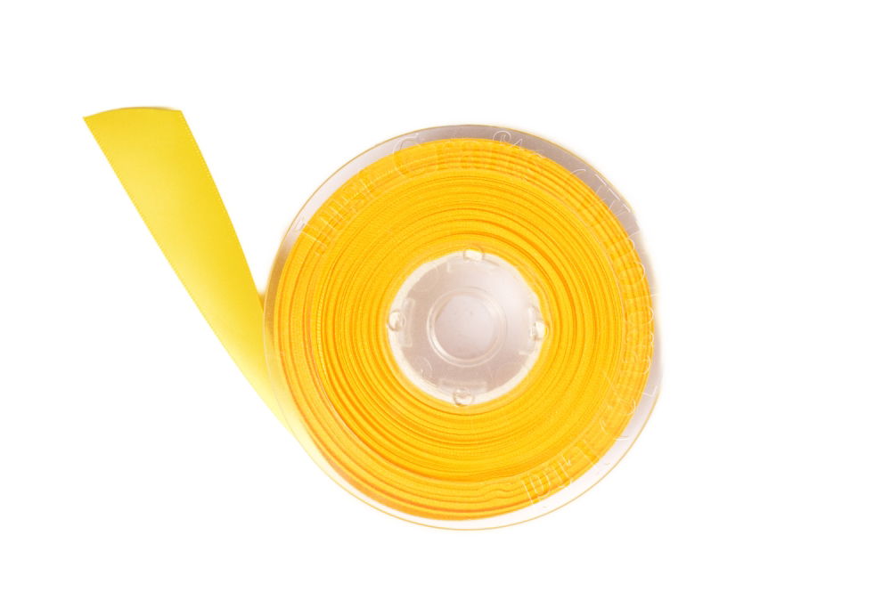 DS10-645 - DOUBLE SATIN RIBBON 10mm 645 DAFFODIL