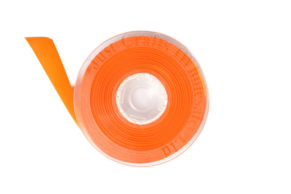 DS10-668 - DOUBLE SATIN RIBBON 10mm 668 TANGERINE