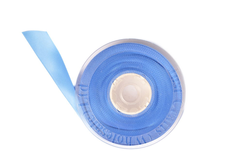 DS16-337 - DOUBLE SATIN RIBBON 16mm 337 CAPRI BLUE