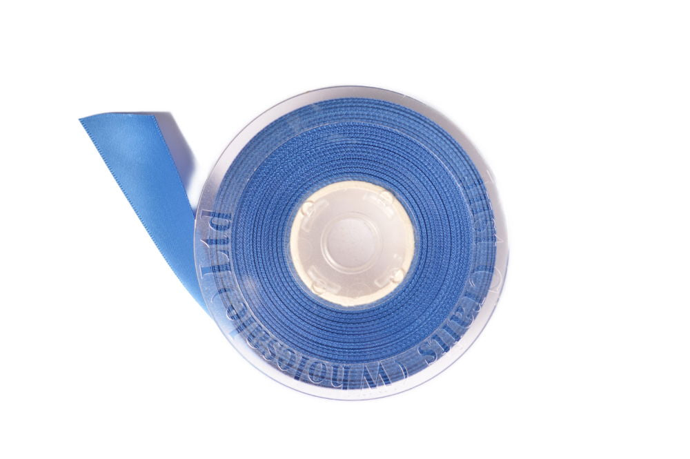 DS19-366 - DOUBLE SATIN RIBBON 19mm 366 BATIK BLUE