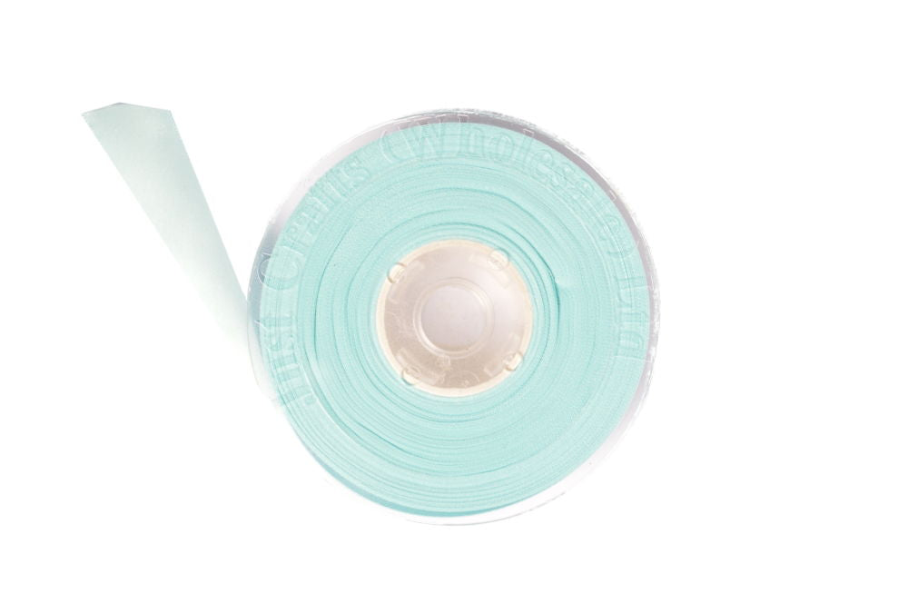 DS25-324 - DOUBLE SATIN RIBBON 25mm 324 MINERAL ICE