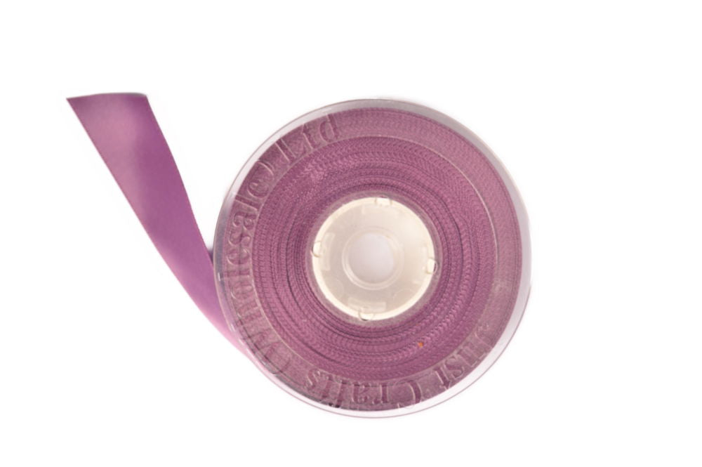 DS25-473 - DOUBLE SATIN RIBBON 25mm 473 AMETHYST