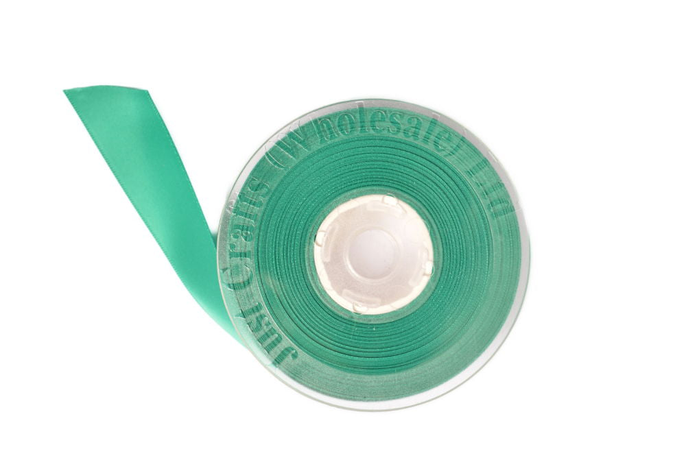 DS25-583 - DOUBLE SATIN RIBBON 25mm 583 PARROT GREEN