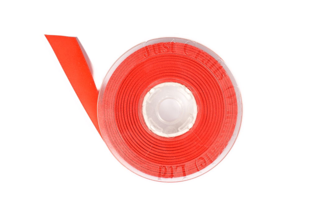 DS50-235 - DOUBLE SATIN RIBBON 50mm 235 POPPY RED