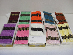 AB19  ASSORTED PRINCESS STRANDED EMBROIDERY COTTON X 10