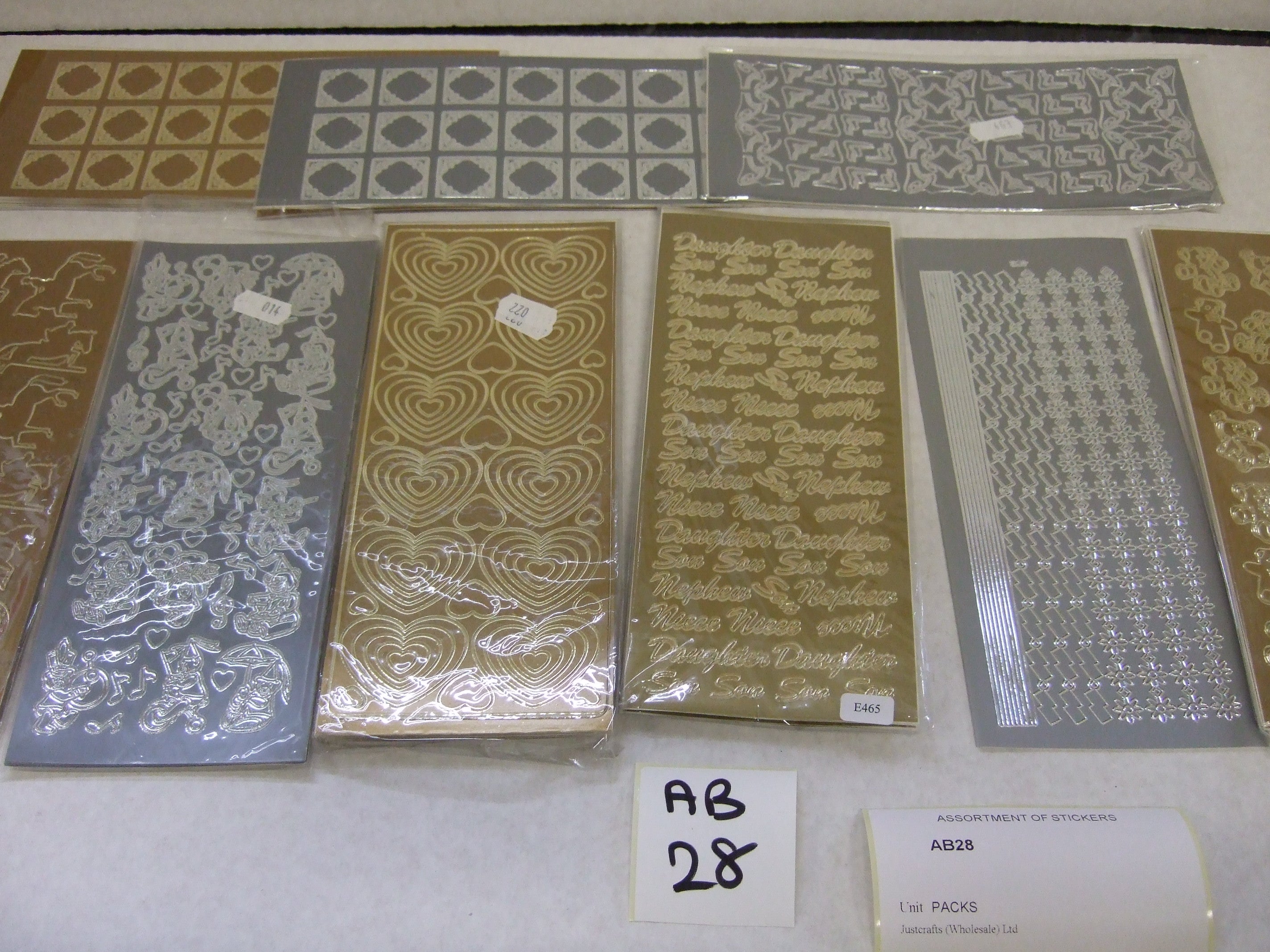AB28  ASSORTMENT OF STICKERS