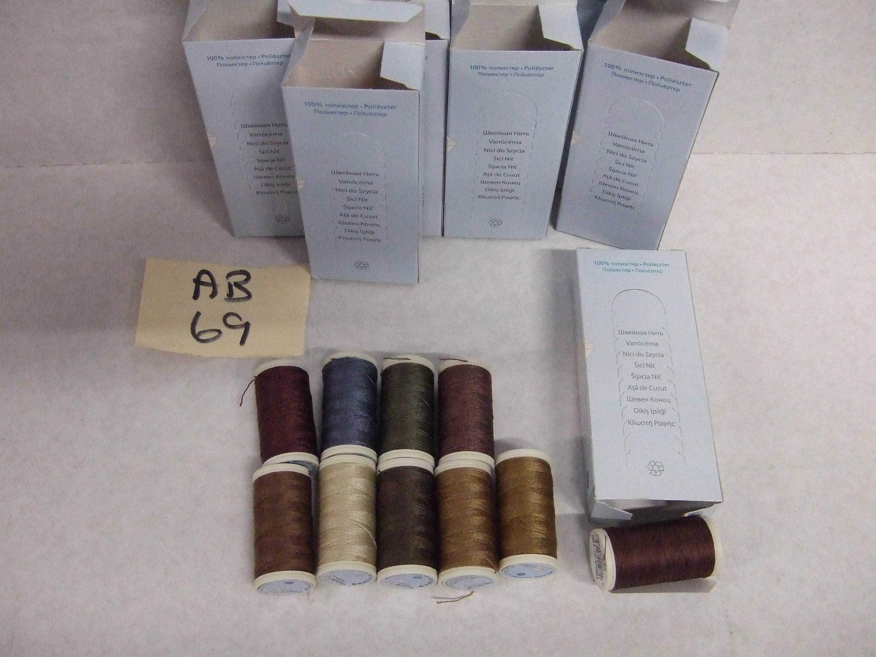 AB69  ASSORTMENT OF COATS COTTONS 30x30m X 9 boxes 100X100 X1