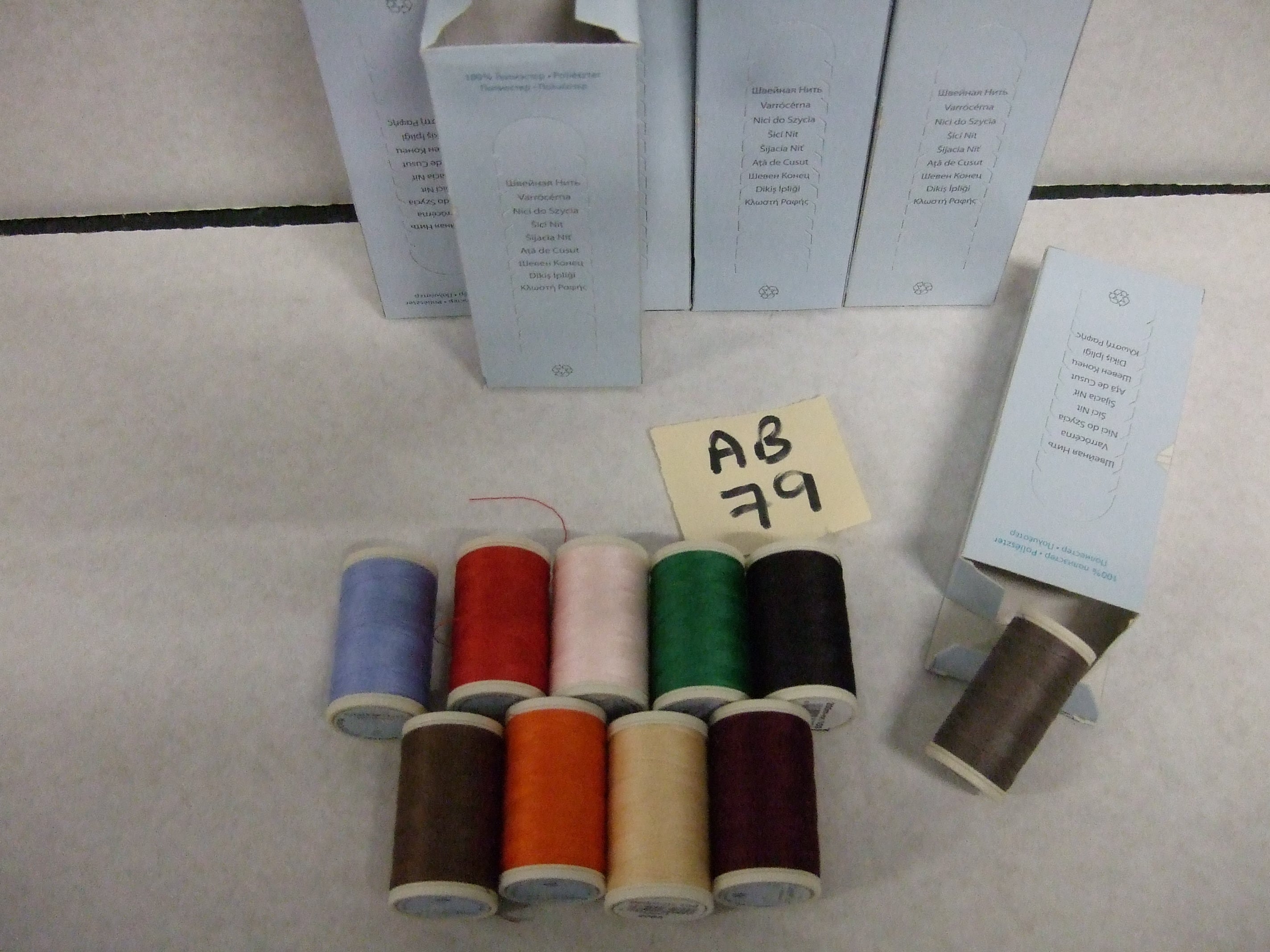 AB79  ASSORTMENT OF COATS COTTONS (4646100) 5x200m x 9 boxes (+ 1 x 100m)