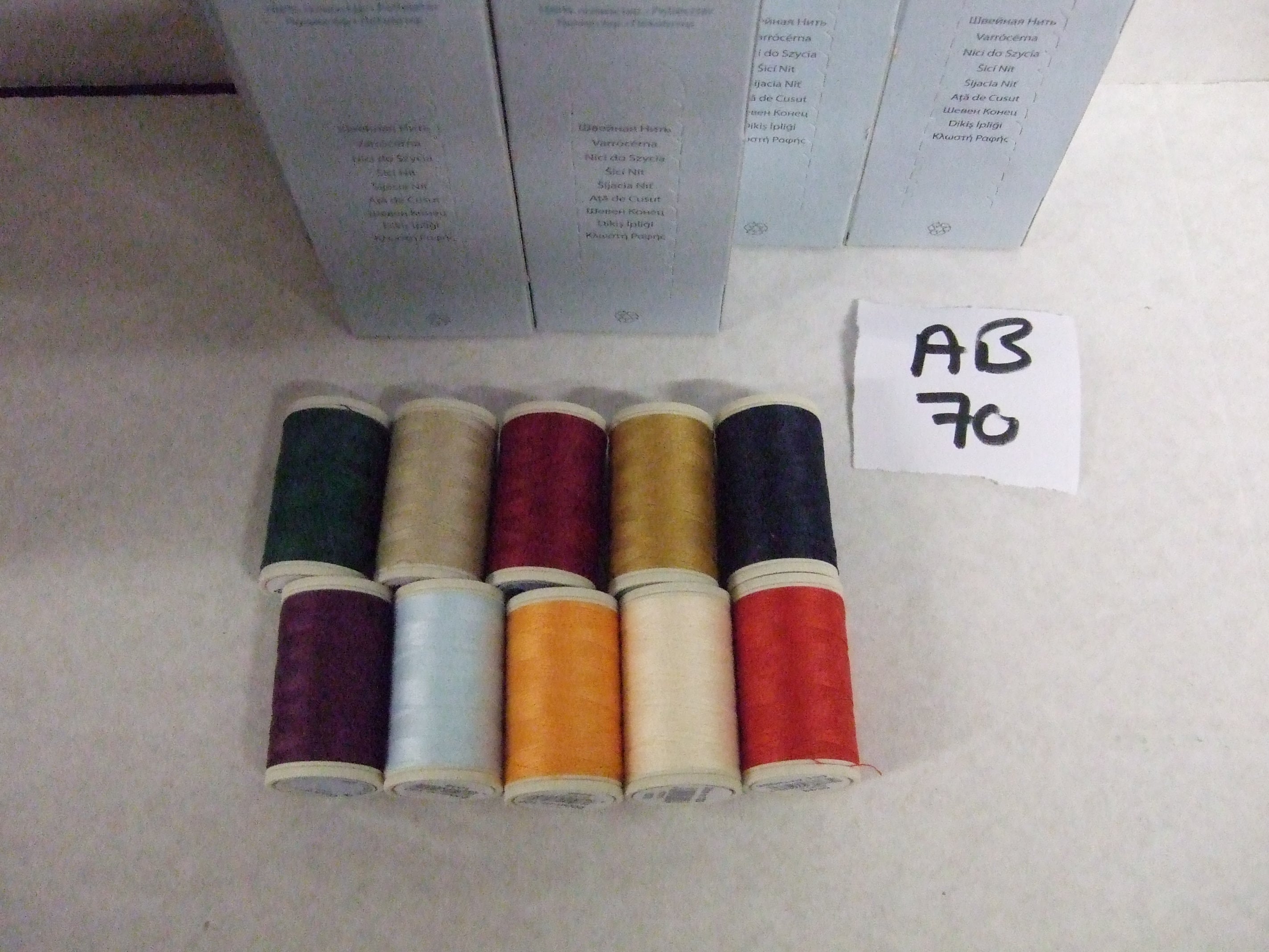 AB70  ASSORTMENT OF COATS COTTONS (4646100) 5x200m x 10 boxes