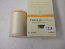 4667050-1314  COATS COTTON SIZE 50 X 1000M COL 1314 CREAM