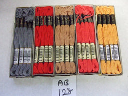 AB128  ASSORTMENT OF ANCHOR STRANDED COTTON  (12 to a box) x 5 Boxes