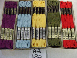 AB130  ASSORTMENT OF ANCHOR STRANDED COTTON  (12 to a box) x 5 Boxes