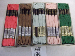 AB134  ASSORTMENT OF ANCHOR STRANDED COTTON  (12 to a box) x 5 Boxes
