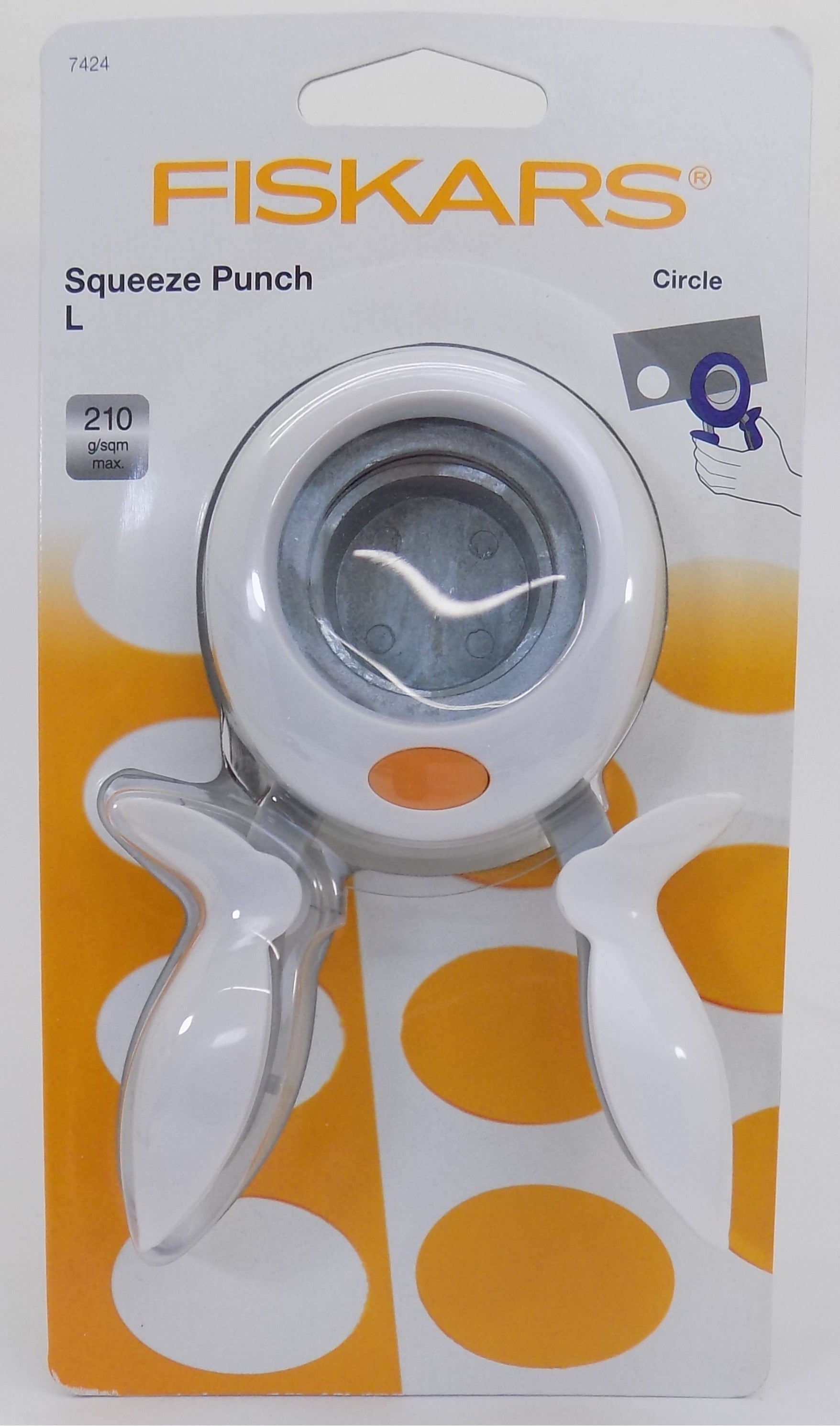 7424  **FISKARS CIRCLE SQUEEZE PUNCH  LGE
