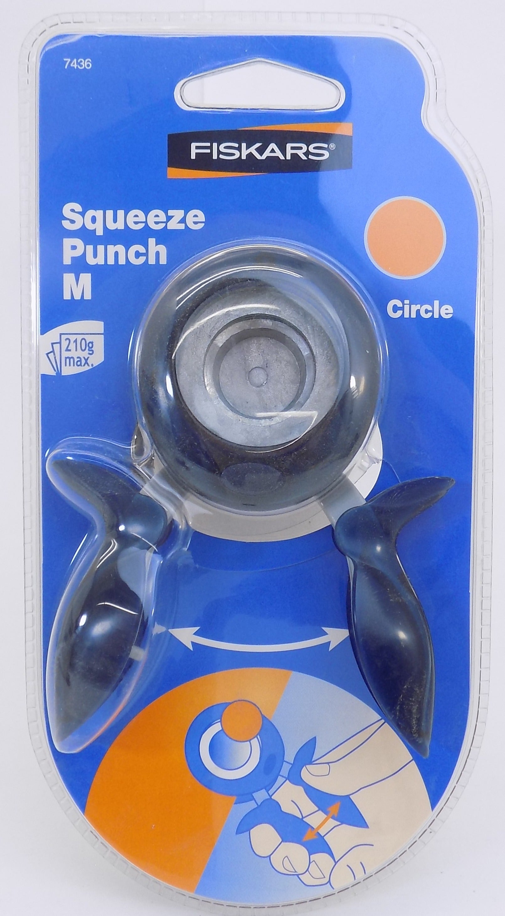 7436  **297436 FISKARS MED CIRCLE SQUEEZE PUNCH