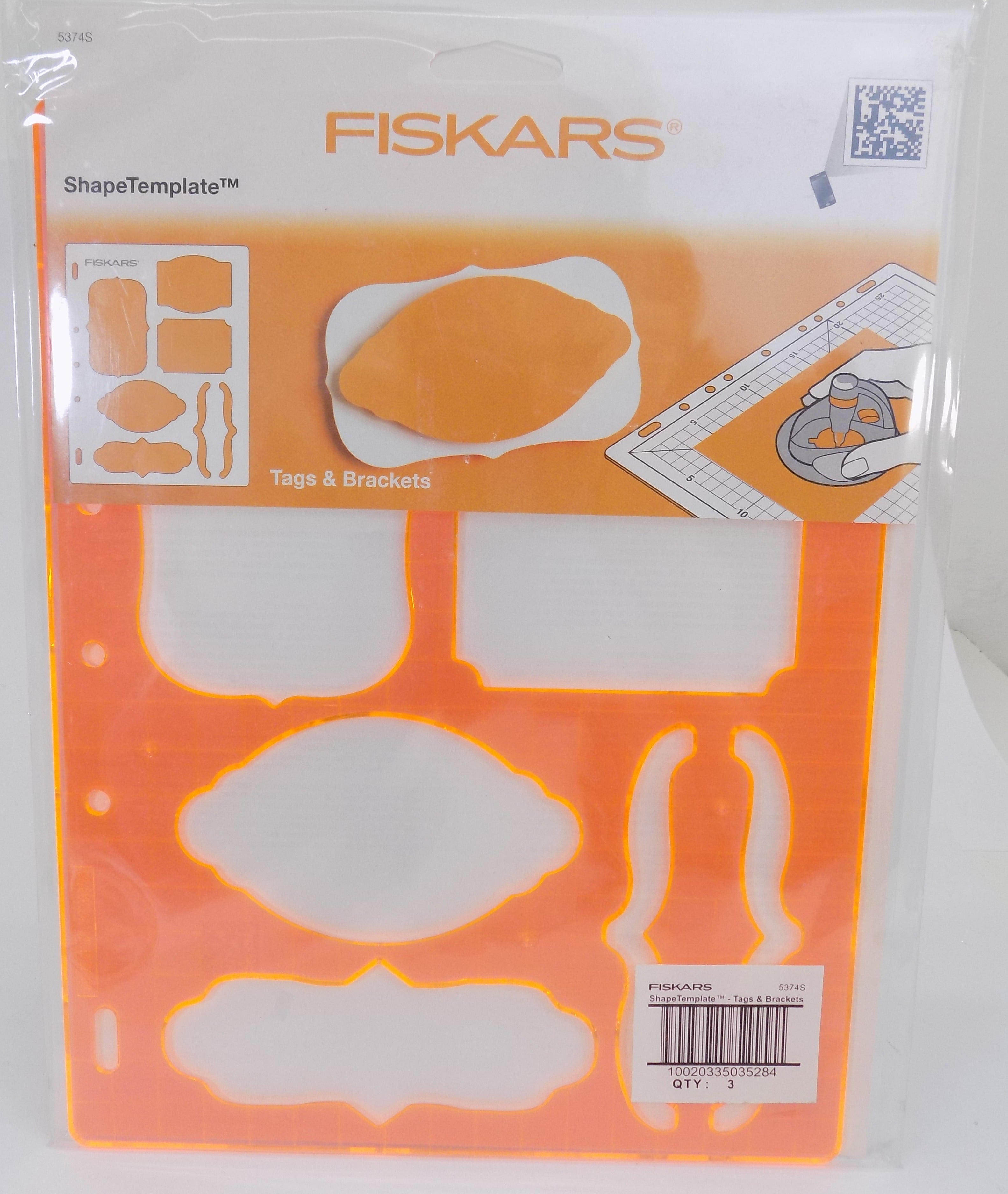 5374S  **1003772 FISKARS SHAPE TEMPLATE TAGS & BRACKETS