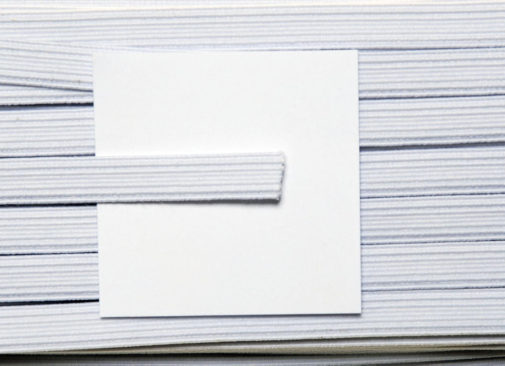 E46312W - CARDED ELASTIC 12 CORD (9mm) WHITE premium