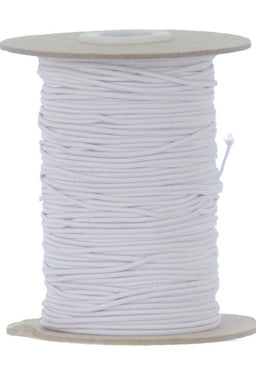 E4631W - 1.5mm POLY ELASTIC SINGLE CORD WHITE REEL 100M
