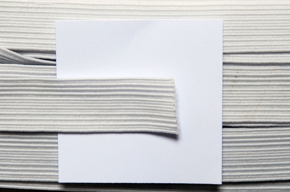 E46324W - CARDED ELASTIC 24 CORD (19mm) WHITE premium