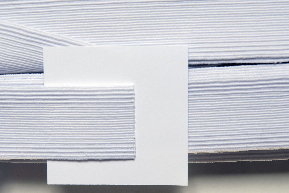 E46332W - CARDED ELASTIC 32 CORD (25mm) WHITE premium