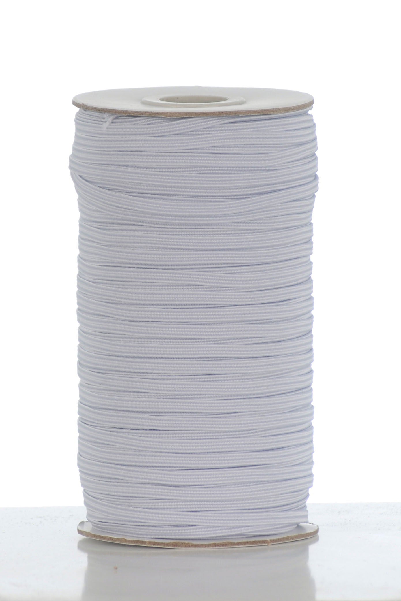 EB4W-300M  ELASTIC BRAID 4 CORD (3mm)  WHITE economy **300M**