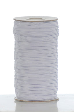 EB4W-300M  ELASTIC BRAID 4 CORD (3mm)  WHITE economy **300M**