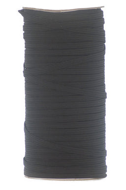 EB6B-300M  ELASTIC BRAID 6 CORD (5mm) BLACK economy 300M