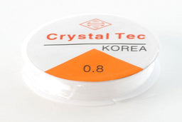 EJ008-CL - SILICONE JEWELLERY ELASTIC 0.8mm CLEAR 10 X 10M