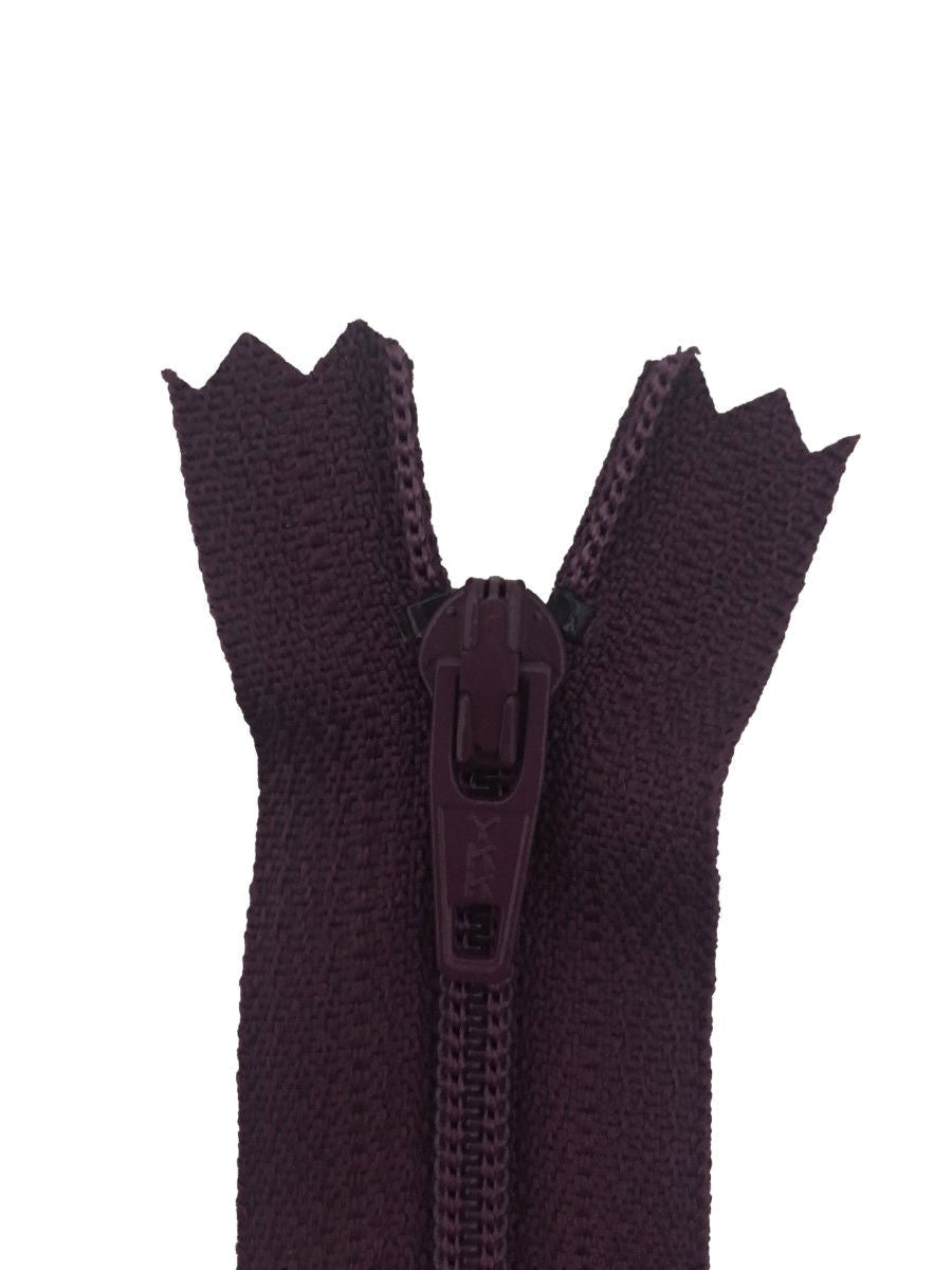 ERFC256-10-265 - YKK NYLON DRESS/ SKIRT ZIP 10 inch  25 cm 265 PLUM