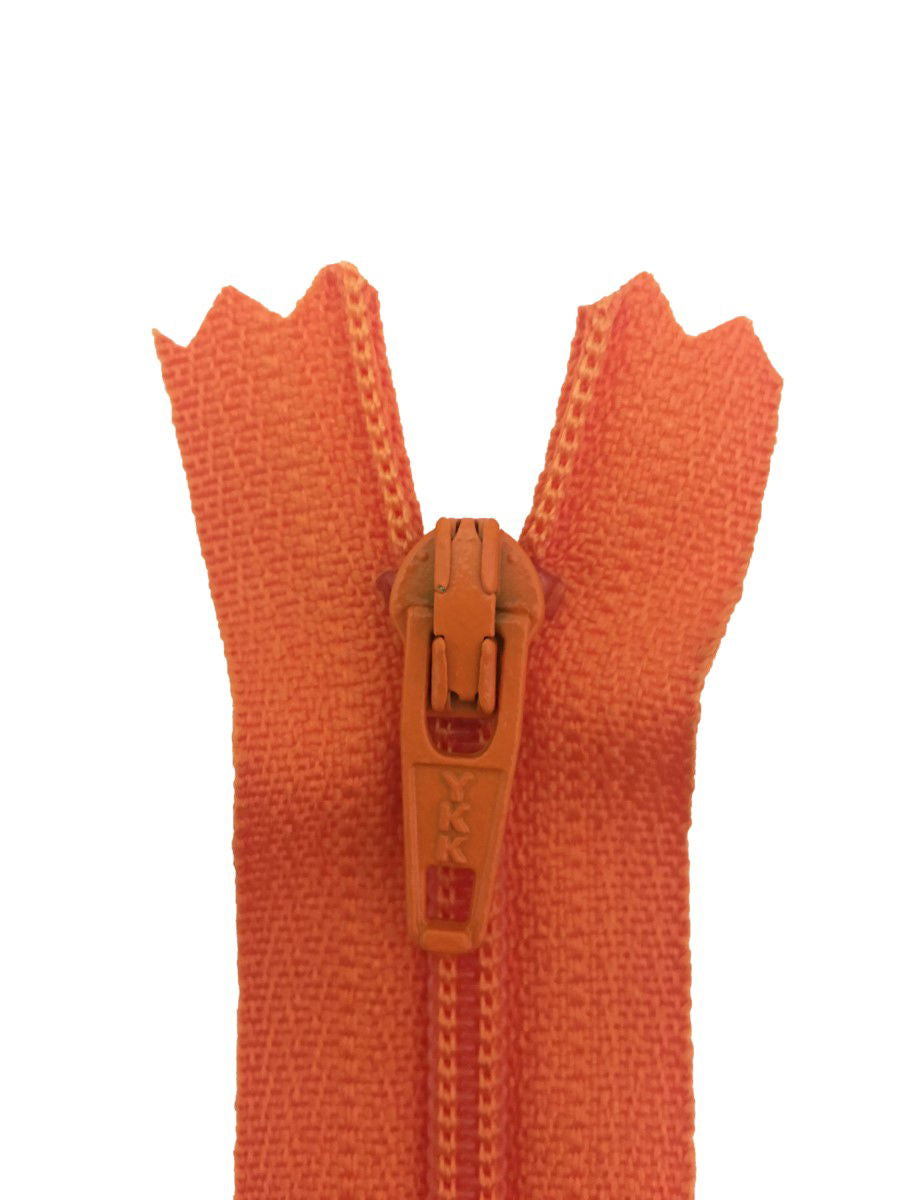 ERFC256-16-523 - YKK NYLON DRESS/ SKIRT ZIP 16 inch 41 cm 523 TORRID ORANGE