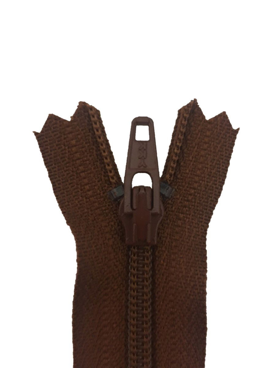 ERFC256-4-236 - YKK NYLON DRESS/ SKIRT ZIP 4 inch 10 cm 236 BROWN