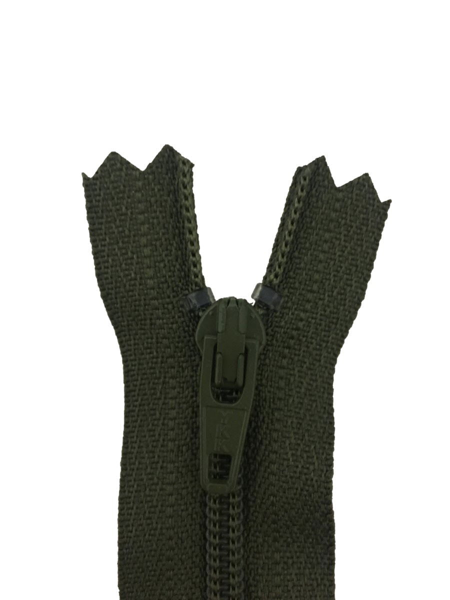 ERFC256-7-566 - YKK NYLON DRESS/ SKIRT ZIP 7 inch 18 cm 566 MOSS