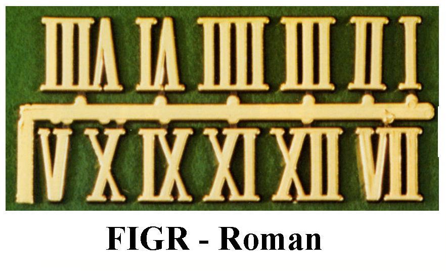 FIGR - ROMAN SELF ADHESIVE NUMERALS **15MM** (0578)
