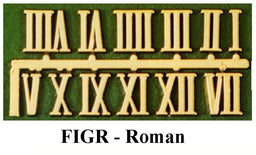 FIGR - ROMAN SELF ADHESIVE NUMERALS **15MM** (0578)