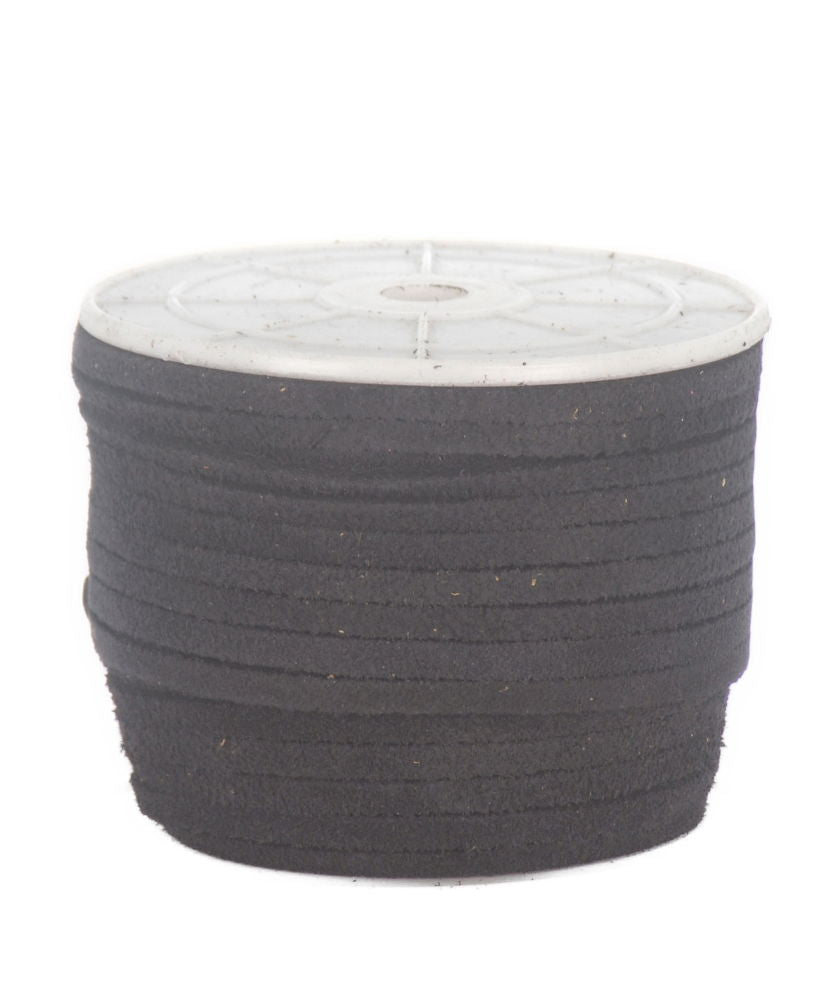 FLT3BL - FLAT LEATHER THONGING 4MM BLACK