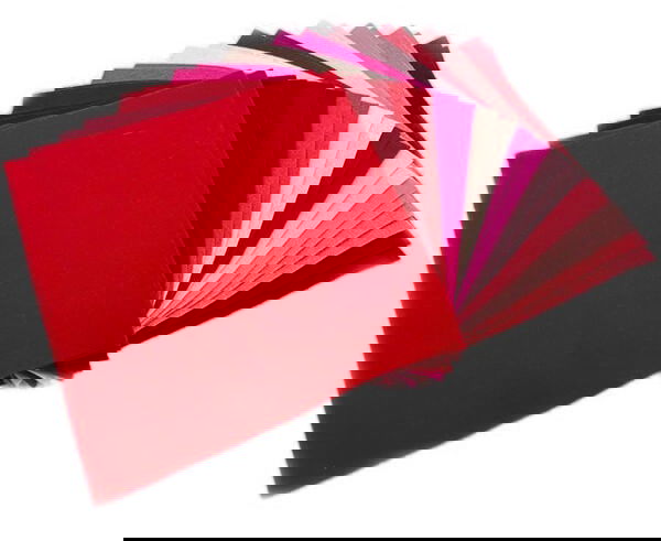 F6-MIX5 - FELT SQUARES 6 inch (15cm) MIX 5 RED/PINK