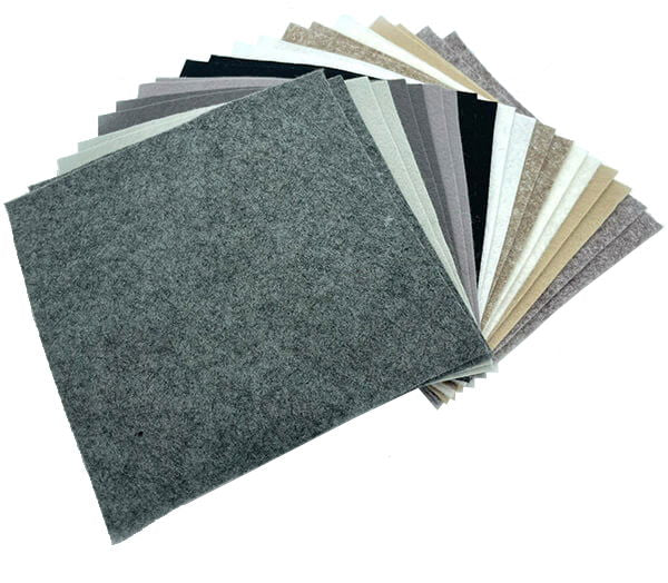 F6-MIX6 - FELT SQUARES 6 inch (15cm) MIX 6 GREYS
