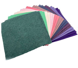F6-MIX9 - FELT SQUARES 6 inch (15cm) MIX 9 MUTED TONES