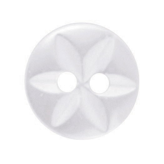 G2032-18-01 - STAR BUTTON SIZE 18 COL 1 WHITE